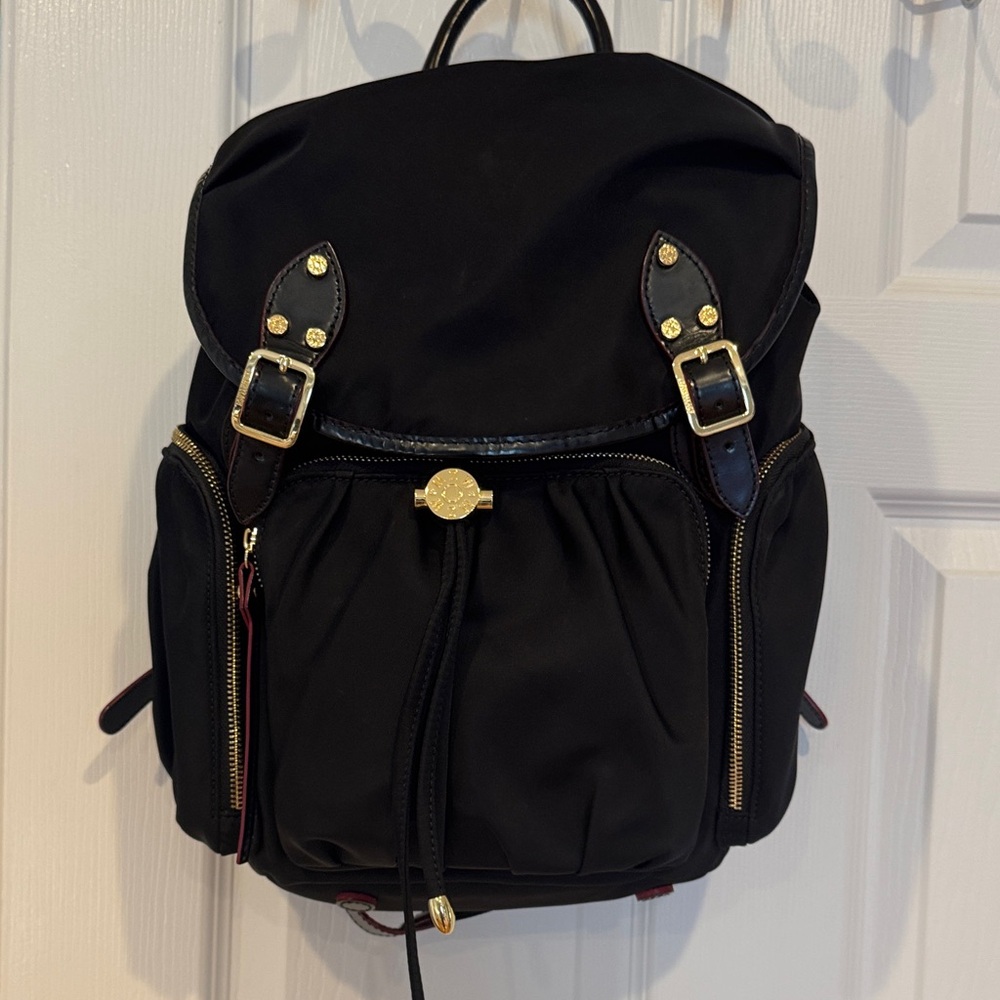 MZ Wallace Nylon Backpack with Gold Accents